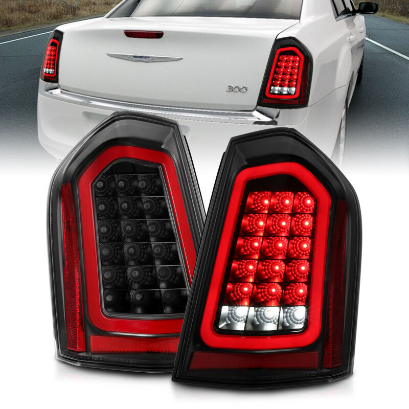 ANZO 11-14 Chrysler 300 LED Taillights Black w/ Sequential thumbnail 7