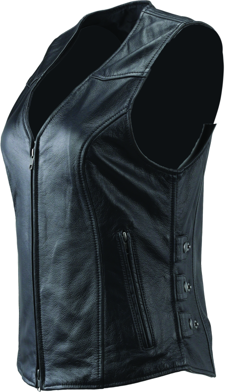 Kuryakyn Leather By River Road Plains Leather Vest Black Womens - Small thumbnail 8