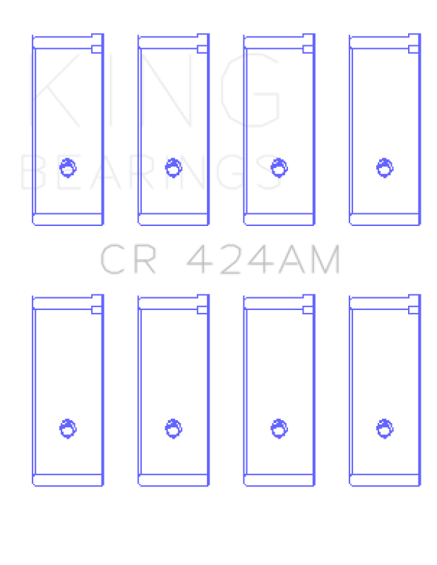 King Engine Bearings Chrysler 134C 2.2L/153Ci 2.5L (Size +0.75mm) Connecting Rod Bearing Set thumbnail 3