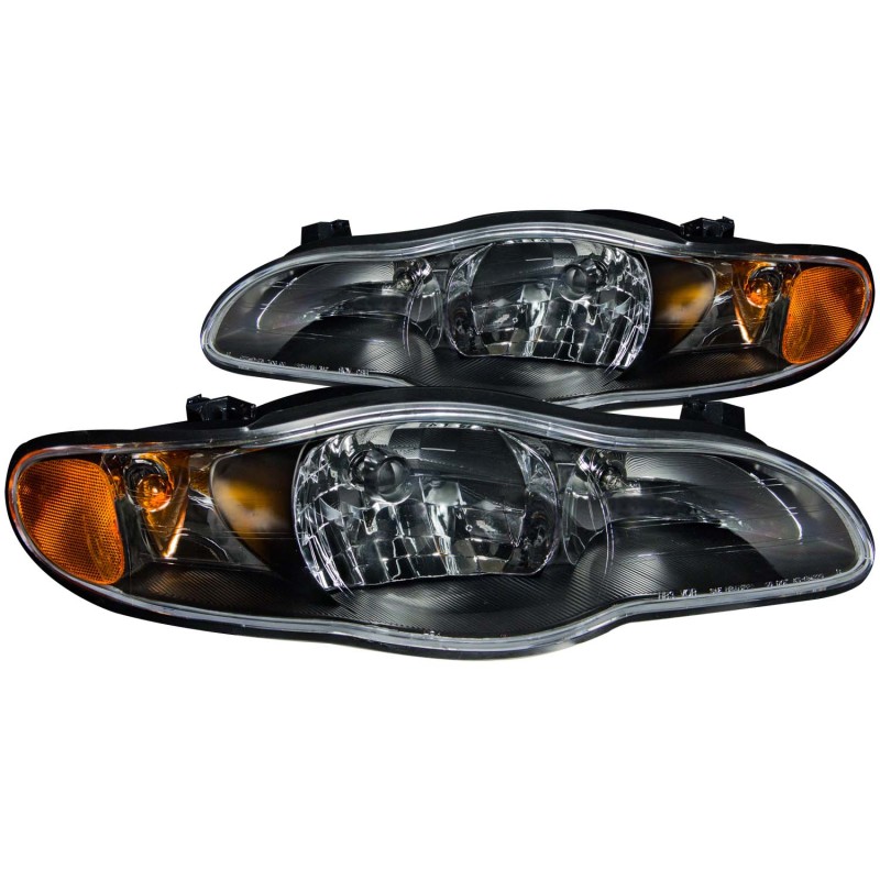 ANZO 2000-2005 Chevrolet Monte Carlo Crystal Headlights Black thumbnail 3