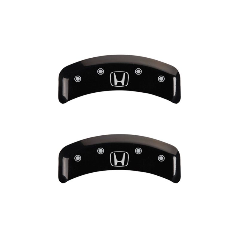 MGP 4 Caliper Covers Engraved Front Honda Engraved Rear H Logo Black finish silver ch thumbnail 9