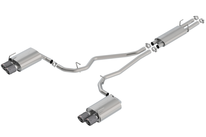 Borla 2020 Ford Explorer ST 3.0L V6 2.25in S-type Exhaust - Carbon Fiber Tips thumbnail 2