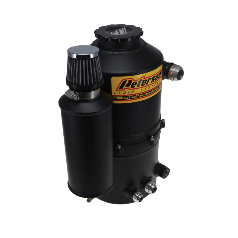 Peterson Fluid Systems Tank Drag 2.3 Gallon -12AN Single Return w/ Catch Can - Black
Oil Tank (Black)