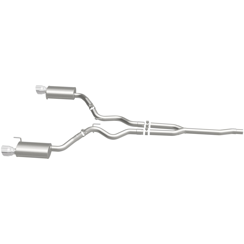 MagnaFlow Cat Back, SS, 2.5in, Street, Dual Split Polished 4.5in Tips 2015 Ford Mustang Ecoboost thumbnail 7