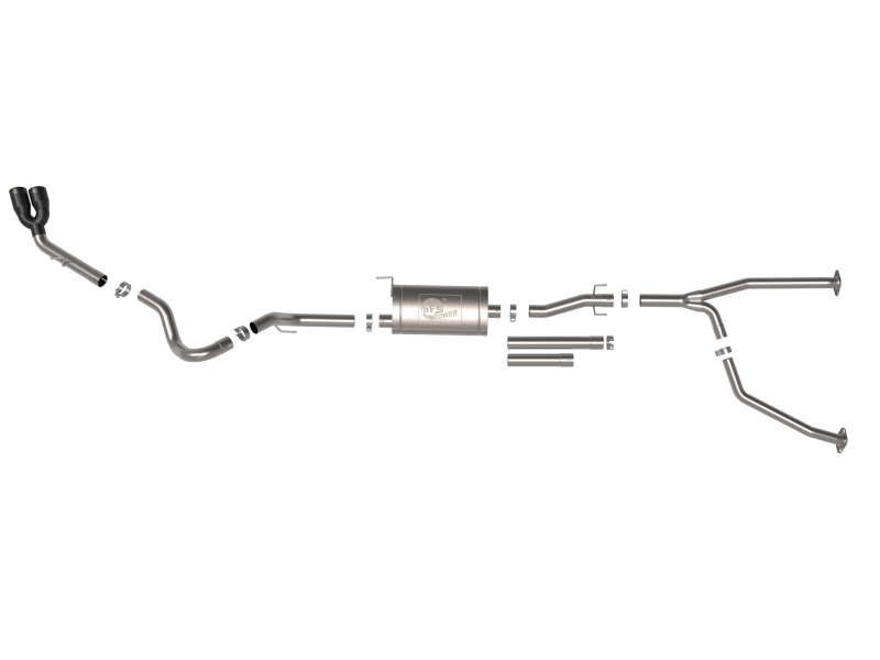 aFe 2022 Toyota Tundra V6-3.5L (tt) Vulcan Series 2.5in to 3in 304 SS Cat-Back Exhaust w/ Black Tip thumbnail 9