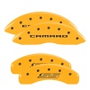 MGP 4 Caliper Covers Engraved Front Gen 5/Camaro Engraved Rear Gen 5/SS Yellow finish black ch thumbnail 8