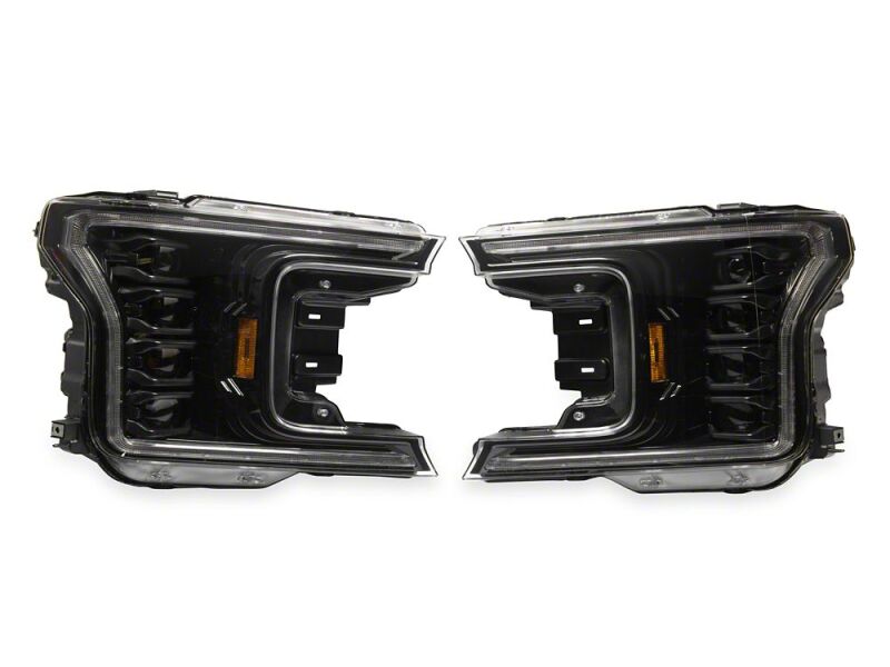 Raxiom 18-20 Ford F-150 CXR Series LED Headlights with Amber DRL- Black Housing- Clear Lens thumbnail 4