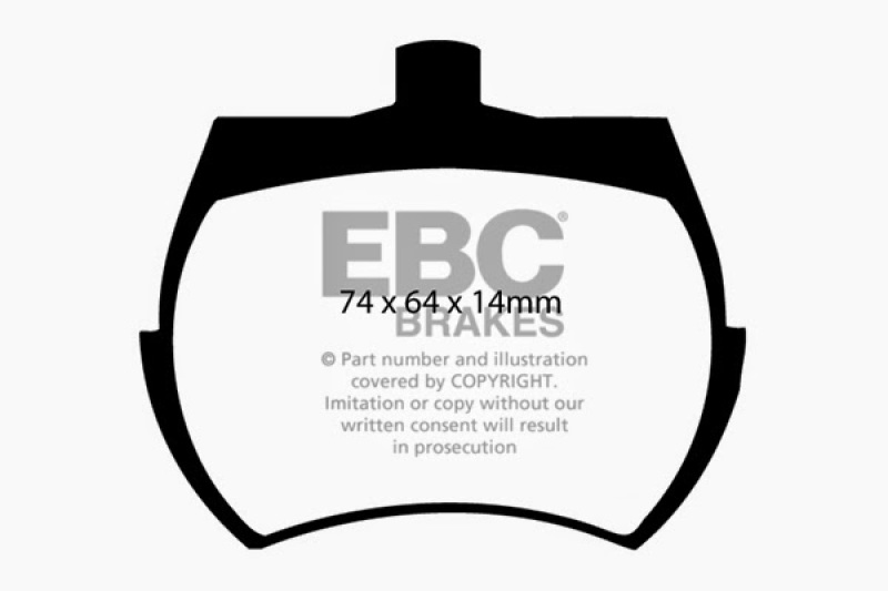 EBC 62-71 Austin-Healey Sprite (Steel Wheels) Greenstuff Front Brake Pads thumbnail 5