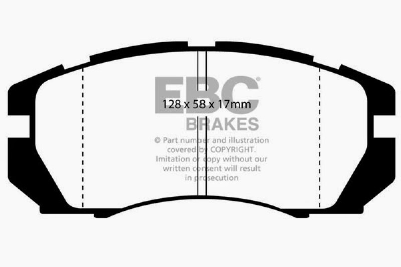 EBC 95-96 Subaru Impreza 2.2 Ultimax2 Front Brake Pads thumbnail 2