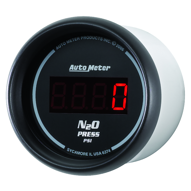 Autometer Z Series 52mm Digital 0-1600 PSI Nitrous Pressure Gauge thumbnail 5