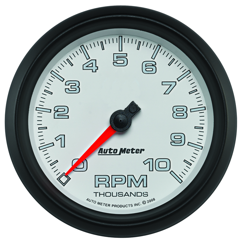 Autometer Pro-Cycle Gauge Tachometer 3 3/8in 10K Rpm White thumbnail 5