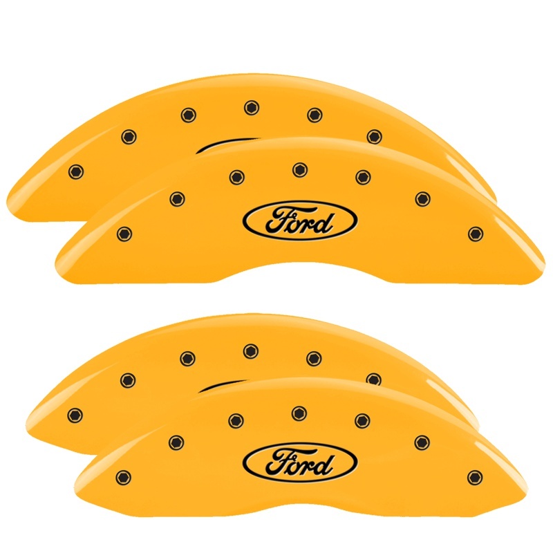 MGP 4 Caliper Covers Engraved Front & Rear ST Yellow finish black ch thumbnail 6