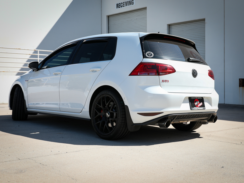 aFe MACH Force-Xp 3 IN to 2-1/2 IN Stainless Steel Cat-Back Exhaust Carbon Volkswagen GTI 15-17 thumbnail 8