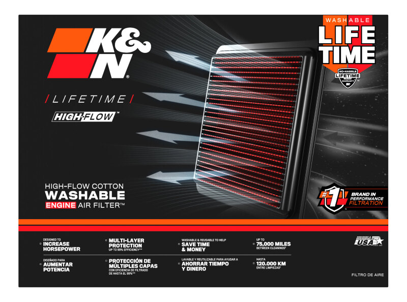 K&N 08 Ford Falcon FG Territory Drop In Air Filter