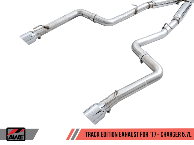 AWE Tuning 2017+ Dodge Charger 5.7L Track Edition Exhaust - Chrome Silver Tips thumbnail 9