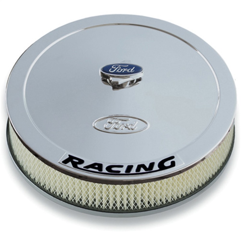 Air Cleaner Kit: Chrome, Ford Emblem And Black Ford Racing Emblem
Air Cleaner Kit