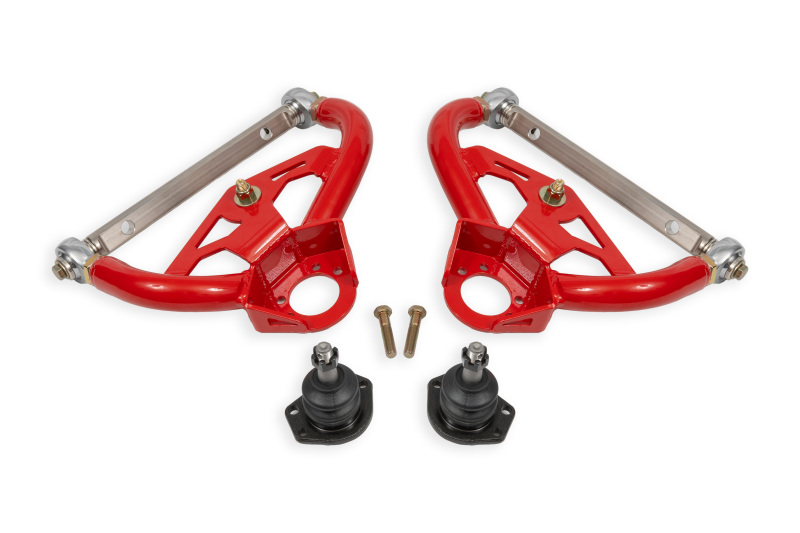 BMR 78-87 GM G-Body Adjustable Upper A-Arms Standard Ball Joint - Red