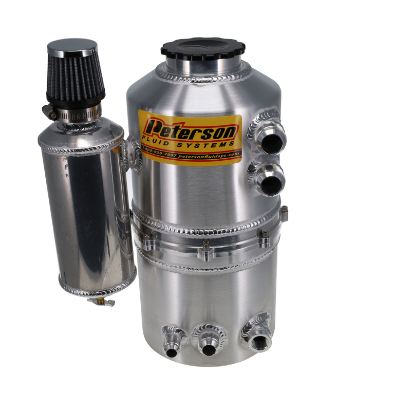 Peterson Fluid Systems Tank Drag 2.3 Gallon -12AN Dual Return w/ Catch Can