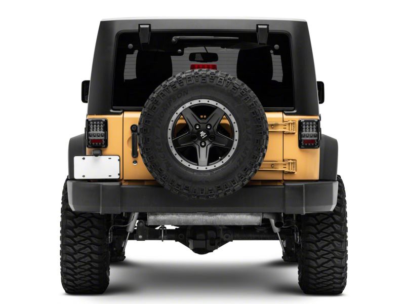 Raxiom 07-18 Jeep Wrangler JK Axial Series Lux LED Tail Lights- Black Housing (Clear Lens) thumbnail 3