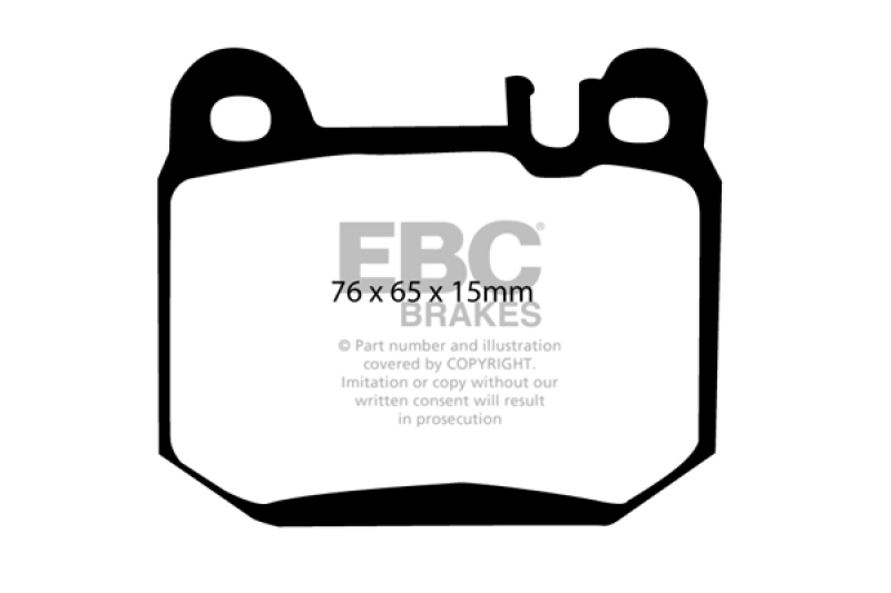 EBC 00-01 Mercedes-Benz M-Class (ML) ML430 4.3 Ultimax2 Rear Brake Pads thumbnail 3