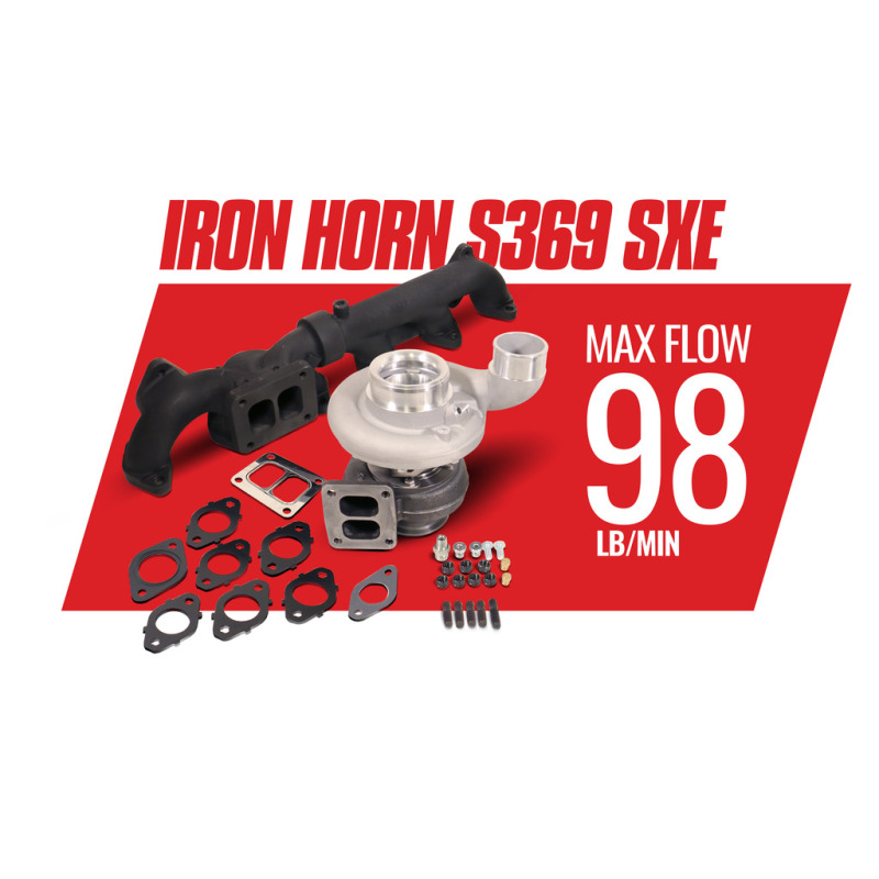 BD Diesel BD Iron Horn 5.9L Cummins Turbo Kit S369SXE/80 0.91AR Dodge 2003-2007