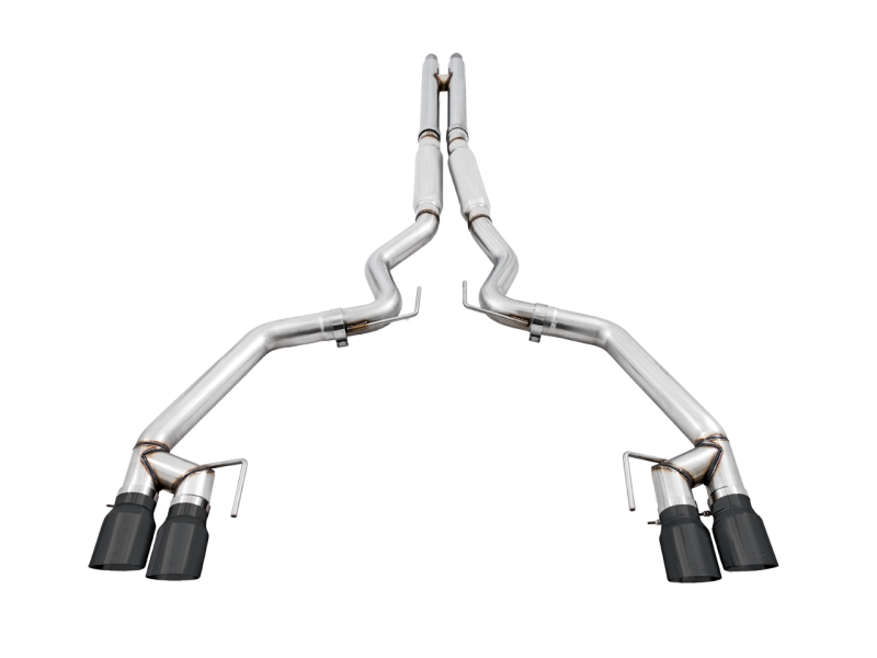 AWE Tuning 2018+ Ford Mustang GT (S550) Cat-Back Exhaust - Track Edition (Quad Diamond Black Tips) thumbnail 6