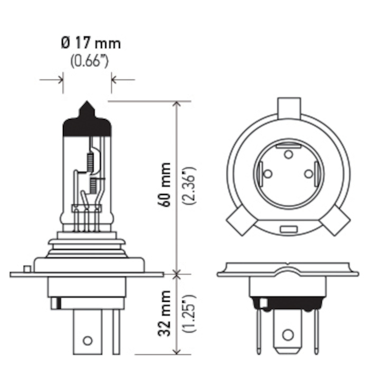 Hella Bulb 9003/HB2 12V 60/55W P43t LONG LIFE thumbnail 9