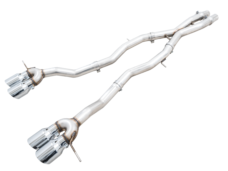 AWE Tuning Track Edition Cat-Back Exhaust for BMW G8X M3/M4 - Chrome Silver Tips thumbnail 3