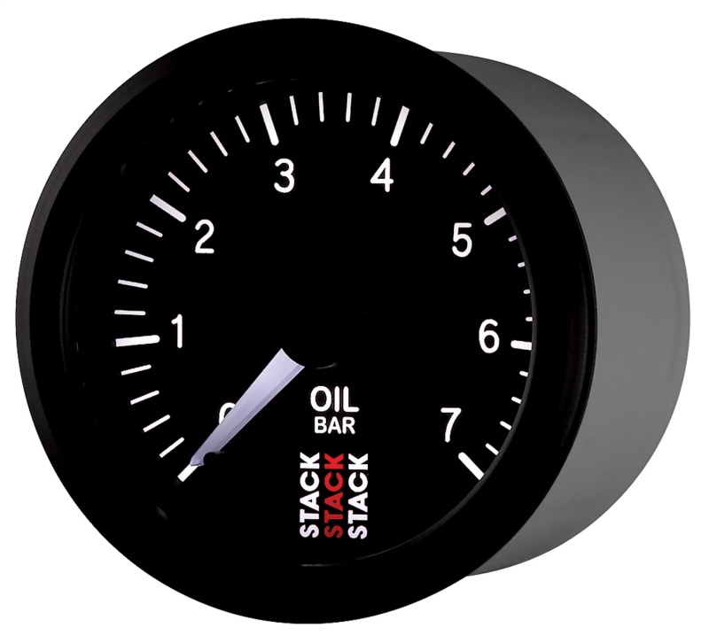 Autometer Stack 52mm 0-7 Bar M10 Male Pro Stepper Motor Oil Pressure Gauge - Black thumbnail 5