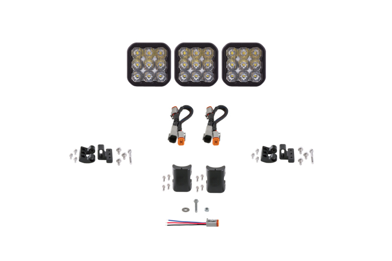Diode Dynamics SS5 Sport Universal CrossLink 3-Pod Lightbar - White Driving thumbnail 3