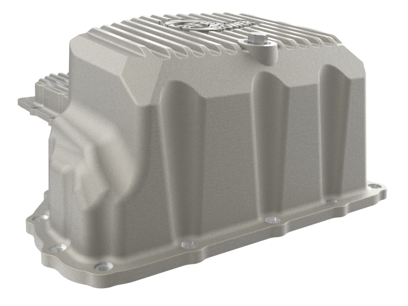 aFe GM Diesel Trucks 17-19 V8-6.6L L5P POWER Street Series Engine Oil Pan Raw w/ Machined Fins