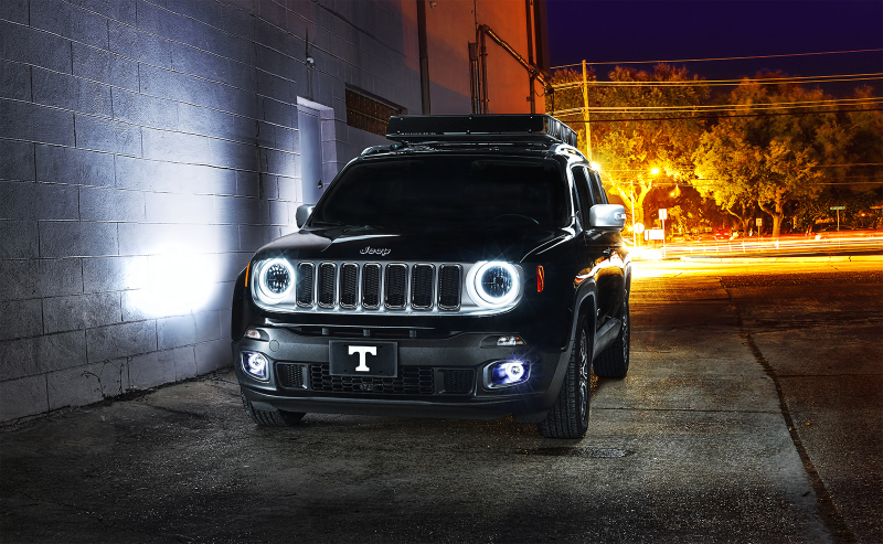Oracle Jeep Renegade 15-20 LED Fog Halo Kit - ColorSHIFT