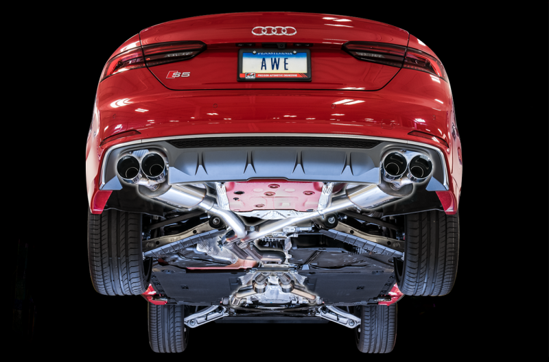 AWE Tuning Audi B9 S5 3.0T Touring Edition Exhaust - Chrome Silver Tips (102mm) thumbnail 5