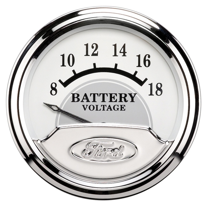 Autometer Ford Masterpiece 2 1/16in Electronic 18V Voltmeter Gauge thumbnail 2