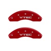 MGP Front set 2 Caliper Covers Engraved Front Vtec Red finish silver ch thumbnail 7