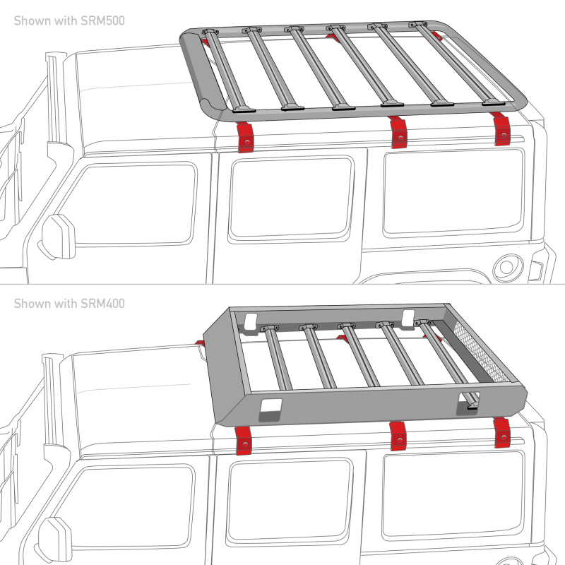 Go Rhino 6pc Rain Gutter Mounting Kit for SRM Rack thumbnail 4