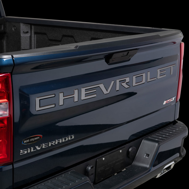 Putco 2020 Chevy Silv 2500/3500 Blk Platinum Tailgate Letters - CHEVROLET - Stamped Version thumbnail 4