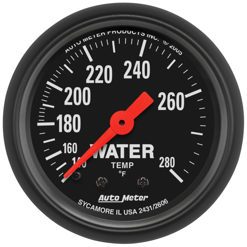 Autometer Z Series 2 1/6inch 140-280 Degree F Mechanical Water Temperature Gauge thumbnail 2