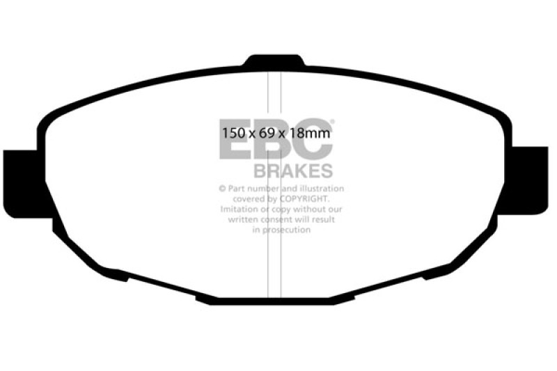EBC 99-01 Lexus SC300 3.0 Redstuff Front Brake Pads thumbnail 5