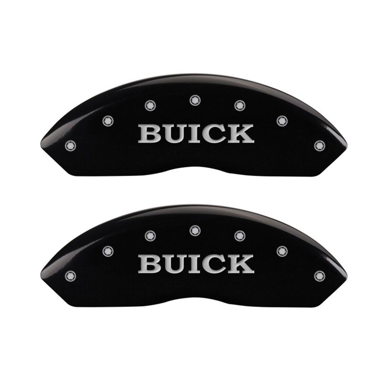 MGP 4 Caliper Covers Engraved Front Buick Engraved Rear Buick Shield Black finish silver ch thumbnail 5