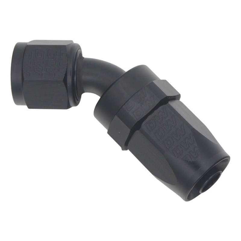 DeatschWerks 8AN Female Swivel 45-Degree Hose End CPE - Anodized Matte Black thumbnail 2