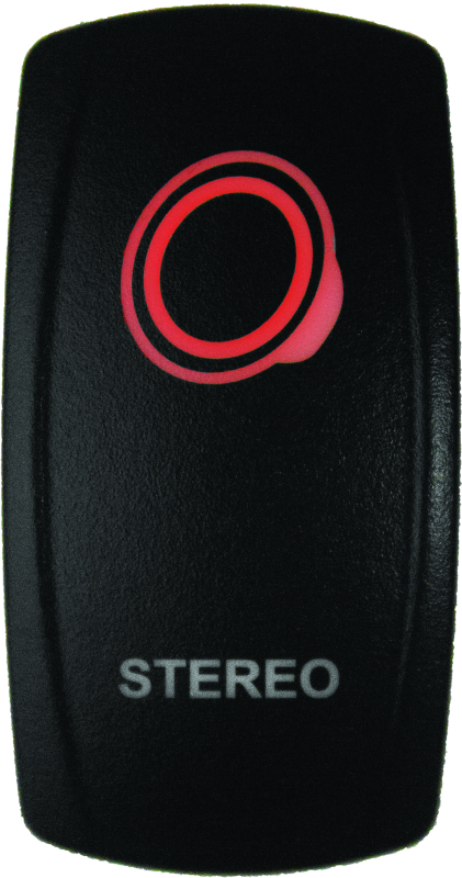 DragonFire Racing Lighted Switch Stereo On/Off Red thumbnail 2