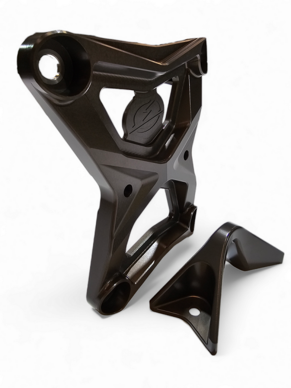 Elektric Offroad 2020-2024 Polaris Rzr Pro Xp Radius Rod Plate With Tow Hook Gunmetal
