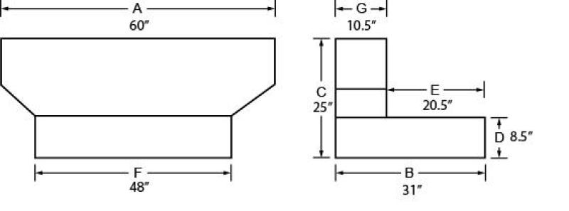 TRA L-Shape Liquid Storage Tank - Steel