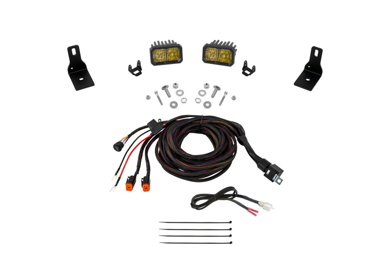 Diode Dynamics 2022+ Ford Maverick, C2 Sport Stage Series Ditch Light Kit Yellow Combo thumbnail 2