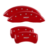 MGP 4 Caliper Covers Engraved Front & Rear 18-19 Buick Regal Sportback Red Finish Silver Characters thumbnail 6