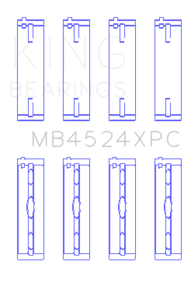 King Engine Bearings Nissan VR38DETT pMaxKote Crankshaft Main Bearing Set - Size STDX thumbnail 2
