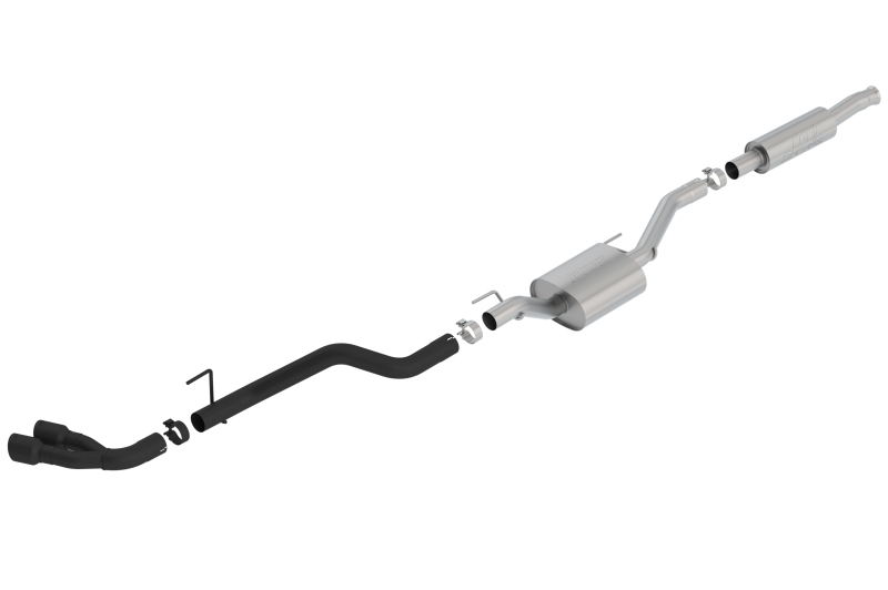 Borla 2020 Jeep Gladiator JT 3.6L V6 AWD S-Type Dual Side Catback w/ Black Tips thumbnail 2