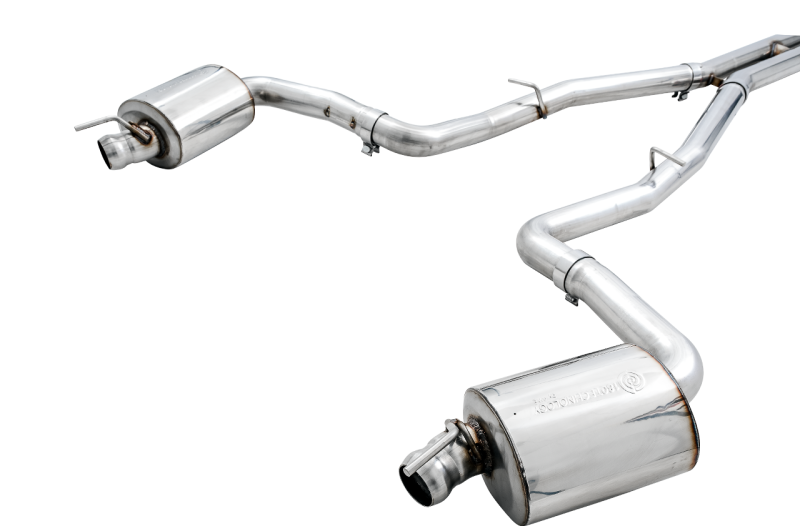 AWE Tuning 2015+ Dodge Challenger 6.4L/6.2L Non-Resonated Touring Edition Exhaust - Use Stock Tips thumbnail 2