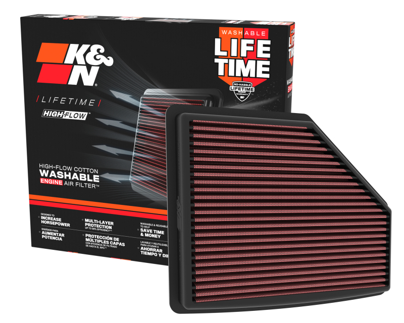 K&N 21-22 Acura TLX V6 3.0L Replacement Air Filter thumbnail 2